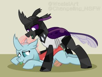 arthropod bodily_fluids changeling cum cum_in_vagina cum_inside doggy_style duo female feral friendship_is_magic from_behind_position genital_fluids genitals hasbro male male/female my_little_pony obsidian_chitin_(oc) ocellus_(mlp) open_mouth penis pussy reformed_changeling sex tongue tongue_out wasisi