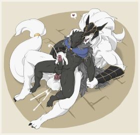 2024 anal anal_sex anthro anthro_on_anthro anthro_penetrated anthro_penetrating anthro_penetrating_anthro armor ass balls biped blaidd_(elden_ring) blush bodily_fluids border bracers canid canine canis claws closed_eyes cum cum_in_ass cum_inside cumshot digital_media_(artwork) ejaculation elden_ring erection facial_scar finger_claws from_behind_position fromsoftware fur furry gay genital_fluids genitals grey_body grey_fur hair headgear helmet hi_res humanoid_genitalia humanoid_penis larger_male male male/male male_only male_penetrated male_penetrating male_penetrating_male maliketh_the_black_blade mammal monotone_body monotone_fur monotone_hair penetration penile penile_penetration penis penis_in_ass scar sex size_difference smaller_male smaller_penetrated toe_claws white_balls white_body white_fur white_hair wolf yellow_border zerofox1000
