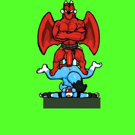 anal anal_penetration anal_sex animated bates_(oh_so_hero!) bfad big_dom_small_sub big_penis furry gay joe_(oh_so_hero!) male oh_so_hero! penis perching_position so_hero yaoi