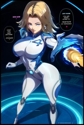 1girls 2025 2d big_breasts blonde_hair blue_eyes breasts clothed clothing color deviantart_link english_text felox08 female female_focus female_only hi_res invisible_woman invisible_woman_(marvel_rivals) large_breasts light-skinned_female light_skin long_hair looking_at_viewer marvel marvel_comics marvel_rivals solo solo_female sue_storm superheroine tagme text text_bubble thick_thighs twitter_link