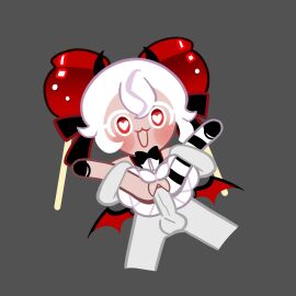 1boy 1girls accurate_art_style anonymous_male black_bowtie blush blushing candy_apple_cookie chibi cock cock_in_pussy cookie_run cookie_run_kingdom cookie_run_witch's_castle devil_horns devil_wings dick dick_in_vagina fang female full_nelson gray_skin heart-shaped_pupils legs_apart legs_up open_mouth penetration penis penis_in_pussy pussy self_upload sex shoes shoes_on short_hair skirt_up small_wings straight_sex striped_socks tagme unepicroachy vagina vaginal_penetration vaginal_sex white_hair