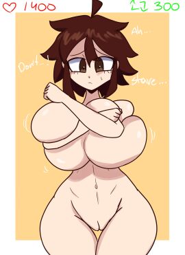 1girls alissa_(full_comfort) belly breasts brown_eyes brown_hair completely_nude covering_breasts embarrassed exposed_breasts exposed_pussy female female_focus female_only full_comfort huge_breasts hugging_breasts looking_down naked naked_female nude nude_female oc original_character part_4 pussy sad short_brown_hair short_hair slim_waist solo solo_female strip_game sweatdrop tagme worried