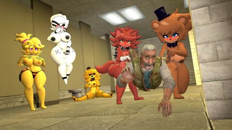 1boy 3d 5girls abs animatronic anthro ass balls bathroom bathroom_floor bear being_pulled big_ass big_breasts black_eyes blush breast_grab breasts cally3d chica_(cally3d) chica_(fnaf) chicken chiku chiku_(cryptia) crossover dragging eli_vance fap_nights_at_frenni's feet female female_gang_bang female_masturbation female_rapist fexa fexa_(cally3d) five_nights_at_freddy's fox foxy_(cally3d) foxy_(fnaf) freddy_(fnaf) fredina's_nightclub fredina_(cally3d) frenni_fazclaire furry furry_female futa_on_female futanari gang_bang garry's_mod genitals giggle golden_freddy_(fnaf) golden_fredina_(cally3d) half-life_(series) half-life_2 holding_penis huge_breasts intersex male marie_(cally3d) marionette_(fnaf) multiple_females multiple_girls nipple_piercing nipples orgy panties penis piercing puppet_(cally3d) puppet_(fnaf) purple_eyes red_hair scared tail taunting thick_thighs type_0 white_body white_eyes white_hair yellow_body yellow_eyes yellow_hair