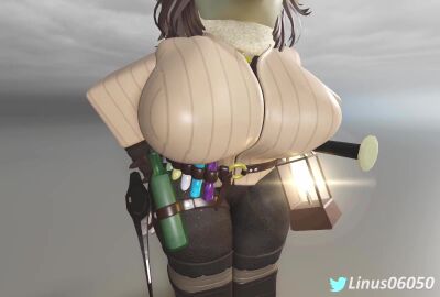 1girls 3d animated areolae ass belt big_ass big_breasts bottle bouncing_breasts breasts breasts_out brown_hair clothed clothing dark-skinned_female dark_skin exposed_breasts female female_focus female_only goldenempire(grave/digger) grave/digger hat huge_breasts lantern large_areolae linus06050 mask masked_female mortician(grave/digger) necklace nipples no_sound pickaxe plague_doctor_mask presenting presenting_breasts roblox roblox_game selfupload shiny_skin short_hair shorter_than_30_seconds simple_background solo solo_female solo_focus standing tagme thick_thighs thighs undressing video