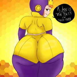 1girls 2025 ass bea_(brawl_stars) big_ass big_butt bottomless brawl_stars curvaceous curvy english english_text female huge_ass huge_butt large_ass large_butt light-skinned_female light_skin orange_hair supercell tagme tcært text thick thick_thighs voluptuous wide_hips