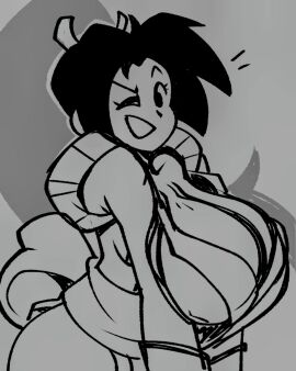 1girls big_breasts breasts brown_eyes brown_hair cleavage curvy fatal_fury female female_only huge_breasts king_of_fighters large_breasts legendofnerd mai_shiranui ponytail snk solo_female thick_thighs top_heavy unfinished voluptuous voluptuous_female wide_hips wink