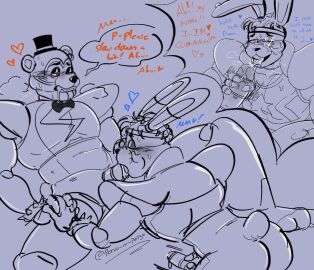 2023 2boys animatronic anthro anthro_focus anthro_on_anthro anthro_only anthrofied bear blowjob blush bodypaint bow_tie bowtie cotton_tail cum cum_in_mouth cum_on_face cumming digital_drawing_(artwork) digital_media_(artwork) duo duo_focus ejaculating_cum ejaculation english english_text facepaint five_nights_at_freddy's five_nights_at_freddy's:_security_breach fluffy_tails freddyxbonnie gay glamrock_bonnie_(fnaf) glamrock_freddy_(fnaf) glans hair handjob_while_sucking headband headgear headwear leporid leporid_humanoid long_ears machine male male/male male_anthro male_focus male_only mammal mammal_humanoid masturbating_during_fellatio masturbation oral oral_sex orgasm penis pergo_(artist) rabbit rabbit_humanoid robot robotic_genitalia robotic_penis scottgames short_hair short_tail shoulder_pads steel_wool_studios sucking sucking_penis text top_hat ursid ursid_humanoid