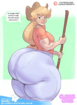 1girls applejack_(mlp) ass big_ass big_booty big_butt blonde_female blonde_hair cuddlecore fat_ass fat_booty fat_butt female female_focus female_only huge_ass huge_booty huge_butt humanized jeans large_ass large_booty large_butt massive_ass massive_booty massive_butt muscular muscular_arms my_little_pony solo solo_female sunnysundown tagme text thick_thighs thighs tight_clothing tight_jeans tight_pants
