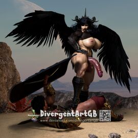 1boy 1futa 3d balls big_breasts black_hair breasts defeated defeated_hero demon divergentartgb female futadom futanari harpy horns huge_breasts huge_cock intersex male malesub monster_girl muscular muscular_futa nipples penis penis_out stepped_on succubus veiny_penis wings