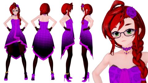 character_sheet glasses high_heels killycibo koikatsu miyamoto_yuuki red_hair tagme