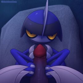 animated bisharp black_body black_penis blubluumon blue_body duo feet feral foot_fetish foot_play footjob generation_5_pokemon genitals legs_up live2d looking_at_viewer lying male male/male male_only night nintendo on_back pawniard penis pokemon pokemon_(species) red_penis sex shiny_pokemon size_difference spread_legs spreading yellow_eyes