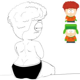 1boy ass ass_cleavage ass_crack ass_focus briefs butt_crack comedy_central huge_ass kyle_broflovski large_ass male male_only paramount_pictures smeet_(artist) solo solo_male south_park