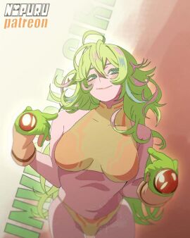 1girls animated blush boku_no_hero_academia breasts deku's_photo_of_hagakure_toru female gloves green_hair hagakure_tooru_(visible) hagakure_toru large_breasts long_hair looking_at_viewer my_hero_academia my_hero_academia_(finale) nipples non-web_source nude post-timeskip self-upload skin_tight smile solo tooru_hagakure tooru_hagakure_(post-timeskip)