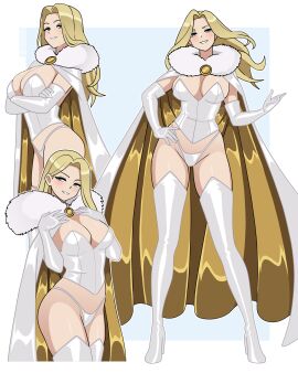 blonde_hair breasts emma_frost female female_only high_heel_boots high_heels marvel marvel_comics nicolasgravelqc solo x-men