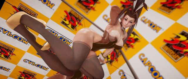 3d athletic athletic_female bare_shoulders breasts bunny_ears bunny_girl bunnysuit busty capcom cleavage ecchi_fighties female female_focus female_only hourglass_figure ibuki_(street_fighter) pinup pinup_pose skimpy skimpy_clothes street_fighter street_fighter_v tagme wide_hips