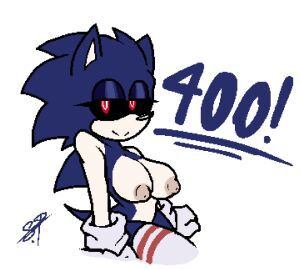 artist_signature breasts color digital_art female female_focus female_only iris_(sonictale32) iris_(tastefulanatomy) looking_at_viewer milestone_celebration nipples smiling_at_viewer sonic.exe_(series) sonic_(series) sonictale32 tastefulanatomy white_background