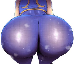 1girls alternate_costume ass ass_focus bending_forward bent_over big_ass booty chun-li chun-li_(street_fighter_alpha) d-art female huge_ass jumpsuit png street_fighter sweat sweat_clouds thick_ass thick_thighs third-party_edit transparent_background wide_hips