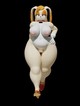 1girls 3:4 3d animated anthro ass belly big_ass big_breasts big_butt breasts clothing digital_media exposed_breasts female footwear high_heels marianozi milf sega sketchgum18 solo sonic_(series) sonic_the_hedgehog_(series) turntable_(animation) vanilla_the_rabbit vertical_video