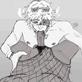 alternate_costume balls blowjob burn_scar cock dark-skinned_female dark_penis dark_skin erect_penis female ganji_gupta gay gay_incest gay_sex greyscale hard_on identity_v male male/male male_only male_pov mesh_shirt monochrome naked naked_male norton_campbell nose_piercing nude nude_male oral_sex pale_skin pecs pectorals penis piercings pov pov_blowjob skin_tone_difference sucking_penis yaoi