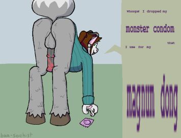 animal_genitalia animal_penis anthro ass baa-sochist backsack balls ballsack bent_over bovid caprine cat dialogue digitigrade equine_genitalia equine_penis felid feline furry futanari genitals goat humor intersex looking_at_viewer looking_back mammal nova_(meow-moment) penis presenting presenting_hindquarters raised_tail solo tail