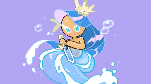 ass big_ass big_breasts blue_eyes blue_hair boob_window breasts casual casual_nudity clothed cookie_run female female_only looking_at_viewer no_bra pangotime sea_fairy_cookie see-through smile smiling_at_viewer useless_clothing water water_drop water_hair