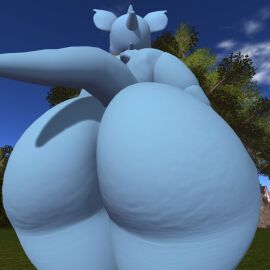 3d ass big_ass big_breasts breasts bubble_ass bubble_butt female ferialexonar huge_ass huge_breasts nidoqueen pokemon_(species) second_life thick_thighs wide_hips