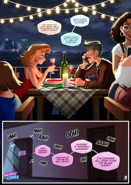 1boy 1girls 2d cleavage dark-skinned_male dark_skin dilf english_text female grey_hair incelartist interracial kennycomix male mandy_is_home_alone_(comic) milf mrs._sterling pernalonga ralph_sterling red_hair sex speech_bubble tagme unseen_character