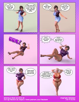 3d bimbofication breast_expansion breast_growth breast_growth_(enlargement) breasts fahzbehn female huge_breasts tagme thick_thighs transformation