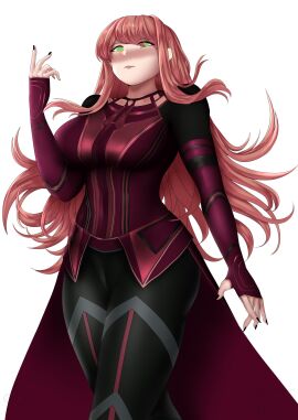 breasts cosplay doki_doki_literature_club female genkun halloween halloween_costume marvel marvel_comics monika_(doki_doki_literature_club) scarlet_witch scarlet_witch_(cosplay) vampire vampire_girl