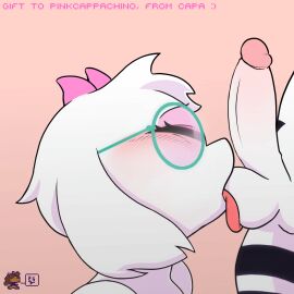 2d_animation animated anthro asriel_dreemurr asriel_dreemurr_(god_form) ball_lick ball_suck balls bovid capabaru caprine conditional_dnp deltarune duo erection frame_by_frame fur genitals hi_res humanoid_genitalia humanoid_penis licking looking_pleasured loop male male/male mammal oral penis pinkcappachino ralsei sex simple_background sucking throbbing throbbing_penis tongue undertale undertale_(series) white_body white_fur