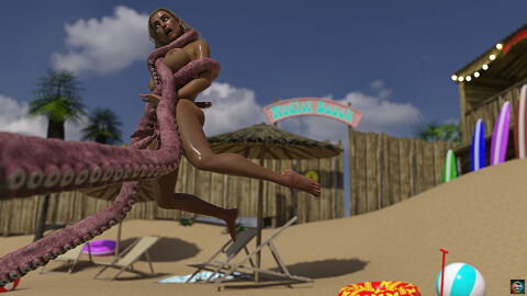 3d attack beach comic fira3dx monster peril promo sample sexy teaser tentacle
