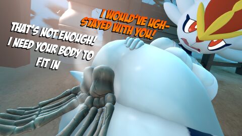 3d_(artwork) absurd_res anal anal_sex anal_vore anthro anus ass begging big_breasts big_butt body_invasion bone bottomless box bra breasts cinderace clothed clothing container crate cross_eyes digital_media_(artwork) dominant dominant_male duo eye_roll female fence fencepost fur furchev generation_8_pokemon genitals hand_on_butt helpless hi_res lagomorph male male/female mammal mind_break monster night nintendo partially_clothed penetration plant pokemon pokemon_(species) possession pussy red_eyes sex skeleton snow snow_on_trees source_filmmaker_(artwork) steam street_lamp submissive submissive_female surprised text tree undead underwear vore vulva white_body white_fur wide_eyed workout_clothing worried yelling