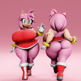 1girls 3d 3d_(artwork) amy_rose amy_rose_(vulkyasha) anthro ass big_ass big_breasts big_butt boots breasts clothing digital_media_(artwork) eulipotyphlan female female_only footwear green_eyes hedgehog hi_res humanoid mammal muscular muscular_anthro muscular_female sega solo solo_female sonic_(series) sonic_the_hedgehog_(series) thick_thighs vulkyasha