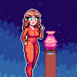 animated breast_expansion breast_growth breast_growth_(enlargement) breasts d-3501 d-class expansion female hip_expansion justine_miles pixel_art scp_foundation solo the_mender_(voltjolt) thick_thighs vefrog