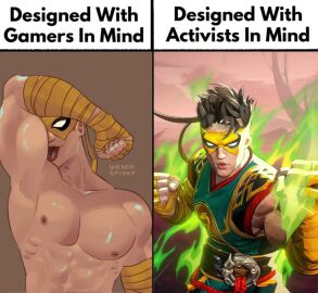 arm_over_head arms_up bara designed_with_gamers_in_mind iron_fist iron_fist_(marvel_rivals) licking licking_bicep lin_lie male male_only marvel marvel_rivals meme muscular muscular_male wicked_spidey