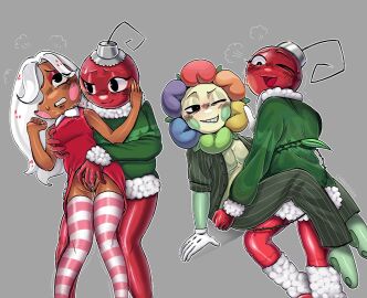 1boy 2girls bobette_(dandy's_world) chankosann dandy's_world dandy_(dandy's_world) female fingering ginger_(dandy's_world) male tagme