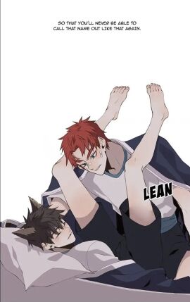 fully_clothed gay koon male_only manhwa no_visible_genitalia red_hair scenting sleep_molestation wild_city