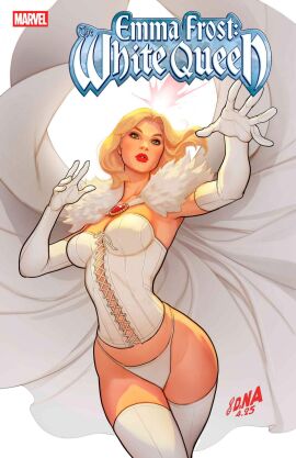 blonde_female blonde_hair blue_eyes breasts comic comic_cover david_nakayama emma_frost female hellfire_club large_breasts light-skinned_female light_skin lingerie marvel marvel_comics official_art thick_thighs white_queen wide_hips x-men