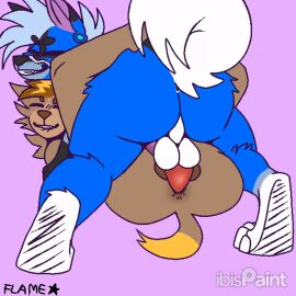 anal animated anthro brokenflame canid canine canis domestic_dog duo electricity explitic lightning male male/male mammal rocky_(disambiguation) sex