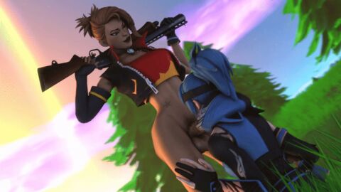 1futa 1girls 3d animated animated_gif arm_gloves balls bangs blowjob blue_eyes blue_hair bouncing_breasts breasts brown_hair bun_hair clothed_female crop_top deepthroat defeated dominant_futa dynamo_tntina_(fortnite) female forced_fellatio forced_oral fortnite fortnite:_battle_royale futa_on_female futa_penetrating futanari gif gun hands_up headband holding_gun holding_weapon hood_down hope_(fortnite) intersex large_penis necklace oral partially_clothed_futa penis ponytail popped_collar pubic_hair rottingsfm shadow_blade_hope_(fortnite) shotgun source_filmmaker submissive_female sunset surrendering tattoo_on_belly tntina tree victory_pose weapon zipper