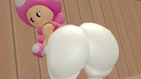 1girls 3d 3d_(artwork) ass ass_focus bare_shoulders big_ass clothed clothing fat_ass female female_only kabalmystic_(style) looking_back mario_(series) mob_face mushroom_girl mushroom_humanoid nintendo pants sfm skulltronprime969 smiling source_filmmaker thick thick_ass thick_thighs thighs tight_clothing tight_fit tight_pants toadette twintails white_pants
