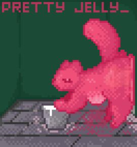 animated anthro bodily_fluids cum cum_inside digital_media_(artwork) ejaculation food genital_fluids glory_hole jelly_(food) non-human pixel_(artwork) pixel_animation pixel_art prettyjelly slime toony