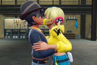 1boy 1girl 3d ai_generated aqua_hair belly_button blue_eyes blue_hair boobs_out boy bra breasts breasts_out canari_(pokemon) canary_(pokemon) censored clothes couple couple_(romantic) couple_love dark-skinned_female dark-skinned_male dark_skin female floor game_freak girl grok grok_(x) hat in_love kiss_on_lips kissing lips naked naked_female nintendo nintendo_switch nintendo_switch_2 nudism open_clothes pants pants_down passionate pasties pokegirl pokemon pokemon_legends pokemon_legends:_z-a protagonist_(pokemon) sexy sexy_body short_hair showing_breasts split-color_hair store streamer sweet tagme teenage_girl teenager teenager_boy tongue tools twintails unclothing underwear video white_underwear yellow_hair yellow_jacket yellow_jacket_(clothing) yellow_mask young younger_female younger_male