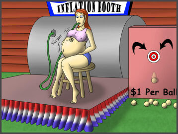 2008 belly_expansion breast_expansion breast_growth breast_growth_(enlargement) breasts carnival_game colored comic female hose inflation judasrockinpriest red_hair stage stool tagme