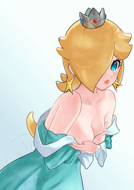 blue_eyes clothed clothed_female clothing crown female female_only hi_res looking_at_viewer mario_(series) nintendo princess_rosalina solo solo_female super_mario_galaxy