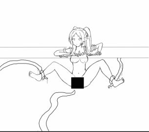 2d ahe_gao animated big_belly censored censored_pussy cookiej2d cumflation female frieren gif inflation pixel_art pussy shaking sousou_no_frieren squirt stuck_in_floor tentacle twintails