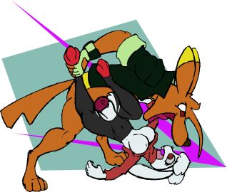 alpha_channel anthro bottomless canid canine canis chaoshetra clothed clothing coyote cyote duo female fingerless_gloves generation_8_pokemon gloves handwear hi_res imminent_vore jacket jacket_only knot leggings legwear male male/female mammal nintendo pokemon pokemon_(species) raboot topwear topwear_only torn_clothing torn_leggings torn_legwear