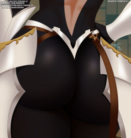 aramyx armor aselia ass ass_focus big_ass commission huge_ass kisara_(tales) knight knight_armor skintight skintight_bodysuit skintight_clothing tales_of_(series) tales_of_arise thick_thighs thighs wide_hips