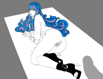 1boy 1girls ada_(boruto) alternate_version_available big_ass big_penis boruto:_naruto_next_generations censored censored_pussy dick_shadow female imminent_penetration imminent_sex lickliking male multicolored_hair naruto naruto_(series) nude nude_female penis pussy unseen_character unseen_male_face