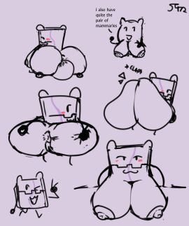 anus ass ass_bigger_than_body battle_for_dream_island bfdi big_ass big_breasts big_butt book_(bfdi) bookypillow_(character) breasts doodle facesitting female glasses inanimate_object object object_show object_shows pillow pillow_(bfdi) sketch sonictime472